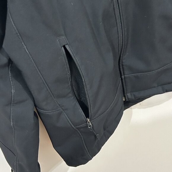 The North Face Black Faux Fur Lined Soft Shell Windwall Jacket - Men's Large - Picture 2 of 12